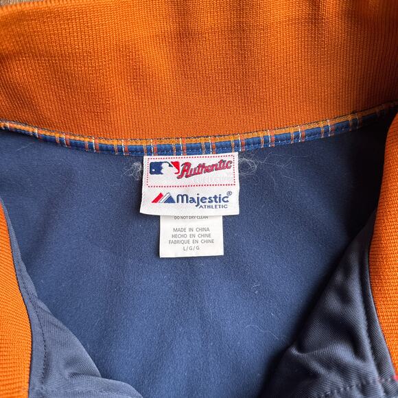 San Francisco Giants World Series Jacket Men's Large Blue Majestic Therma Base - Picture 2 of 11